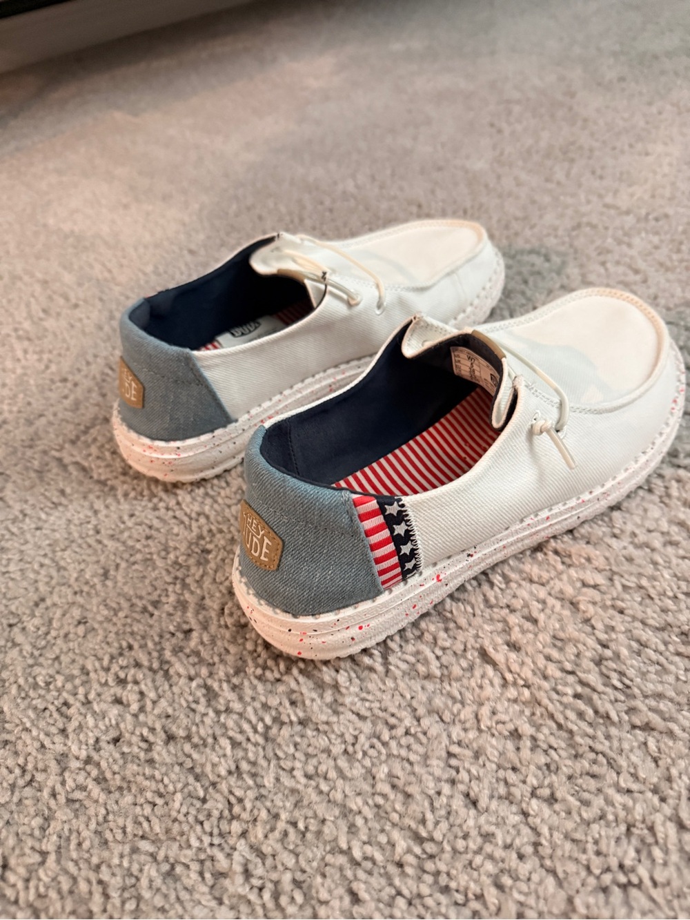 Hey Dude Women’s Ivory Canvas Slip-On Sneakers - Picture 4 of 6